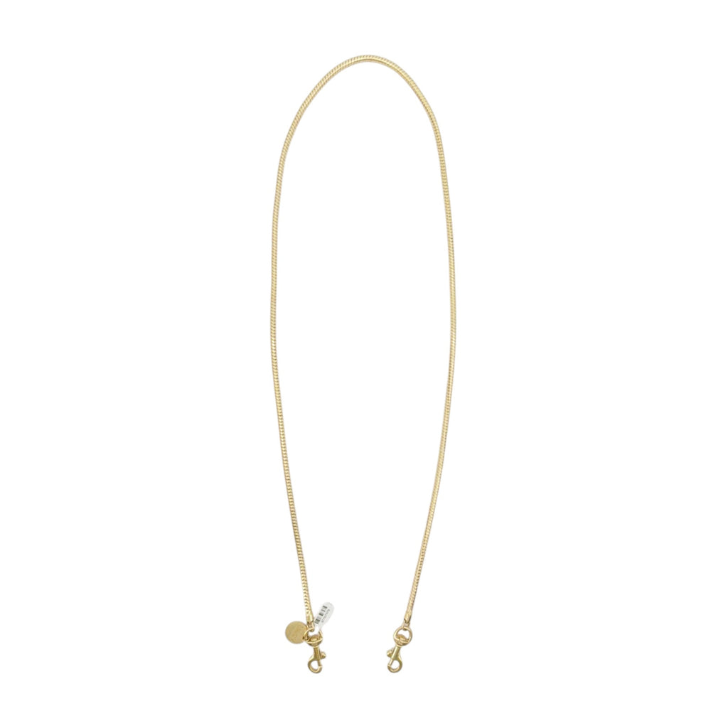 CLARE V. Snake Chain Crossbody Strap in Gold Clare V.