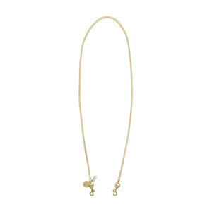 CLARE V. Snake Chain Crossbody Strap in Gold