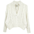 DENIMIST Split Neck Cable Sweater XXS - flyKAMP