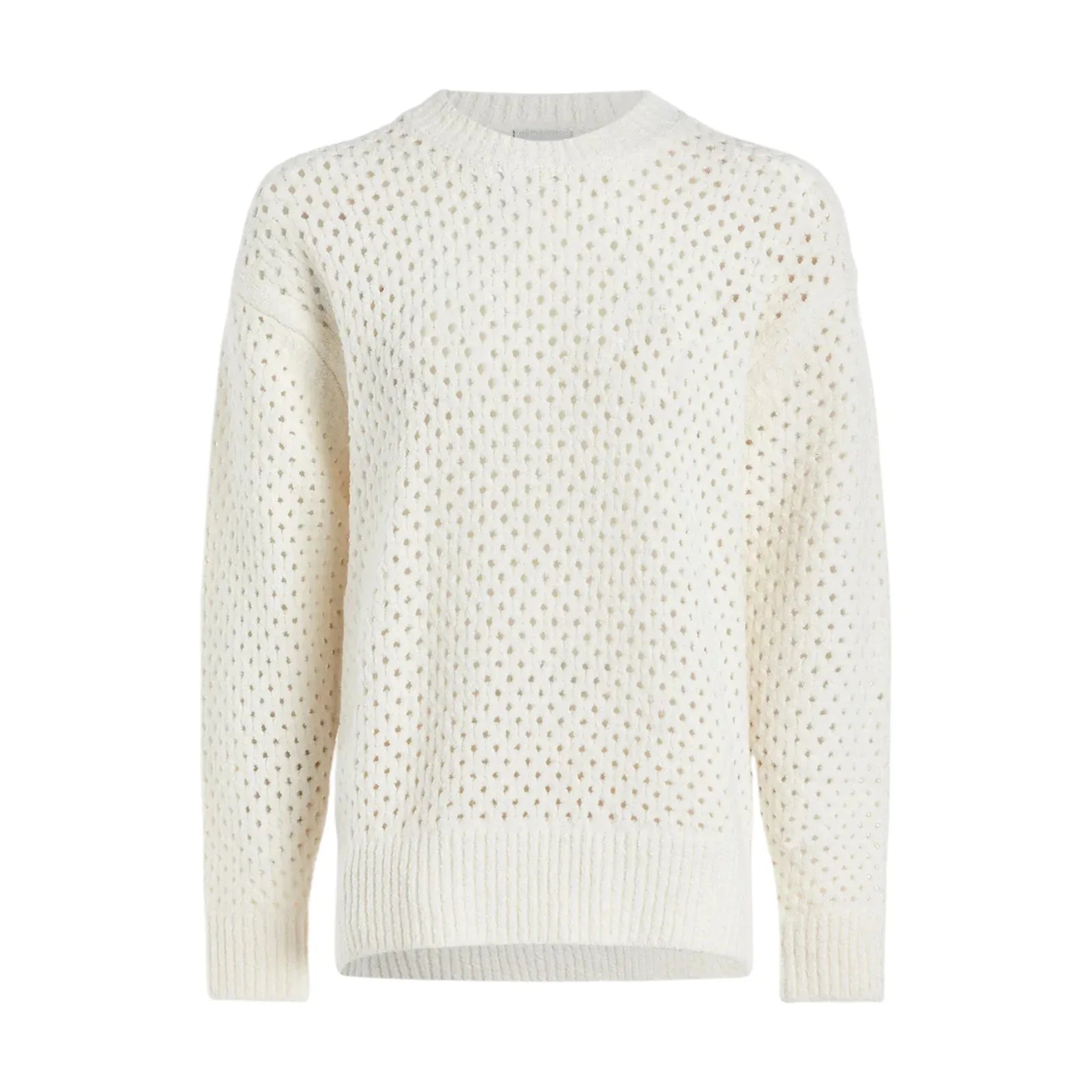 VARLEY Grady Bouclé Knit Sweater in Coconut Milk S - flyKAMP