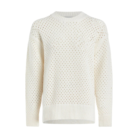 VARLEY Grady Bouclé Knit Sweater in Coconut Milk S