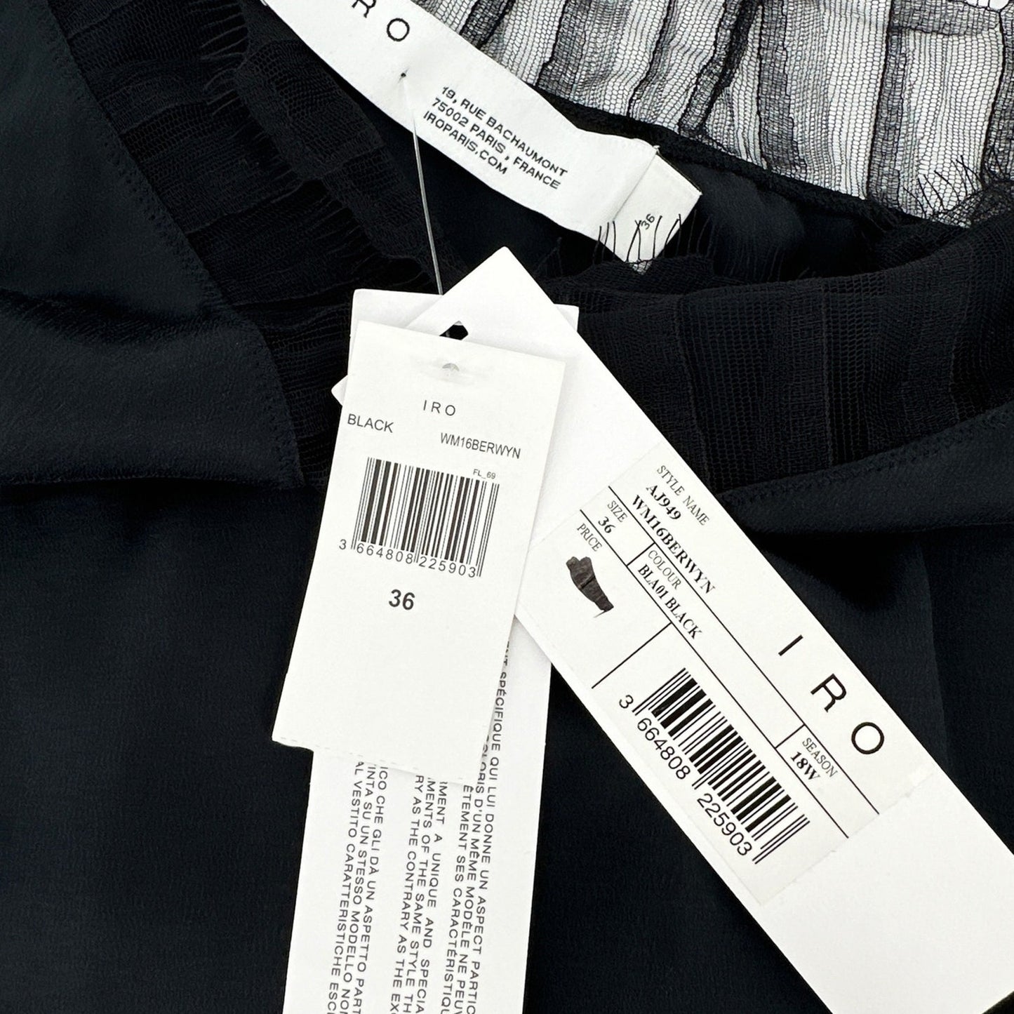 IRO Berwyn Silk Camisole in Black FR36|Small