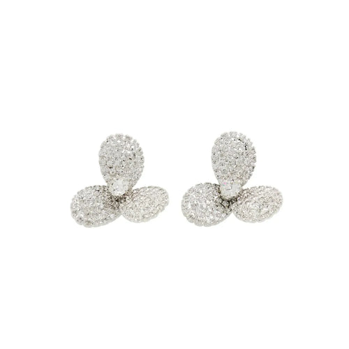 JENNIFER BEHR Amerie Crystal Flower Stud Earrings - flyKAMP