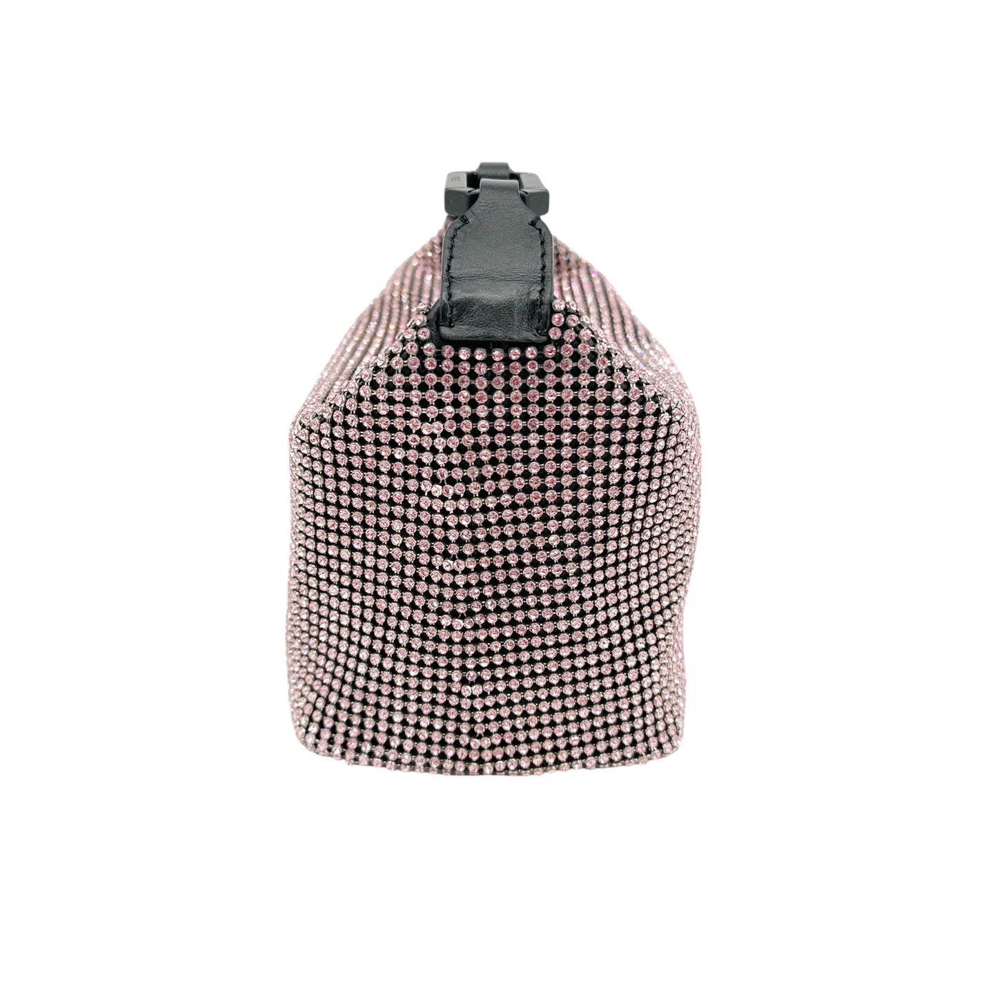 EERA Moon Bag Crystal Mesh Pink | Black Snap Hook