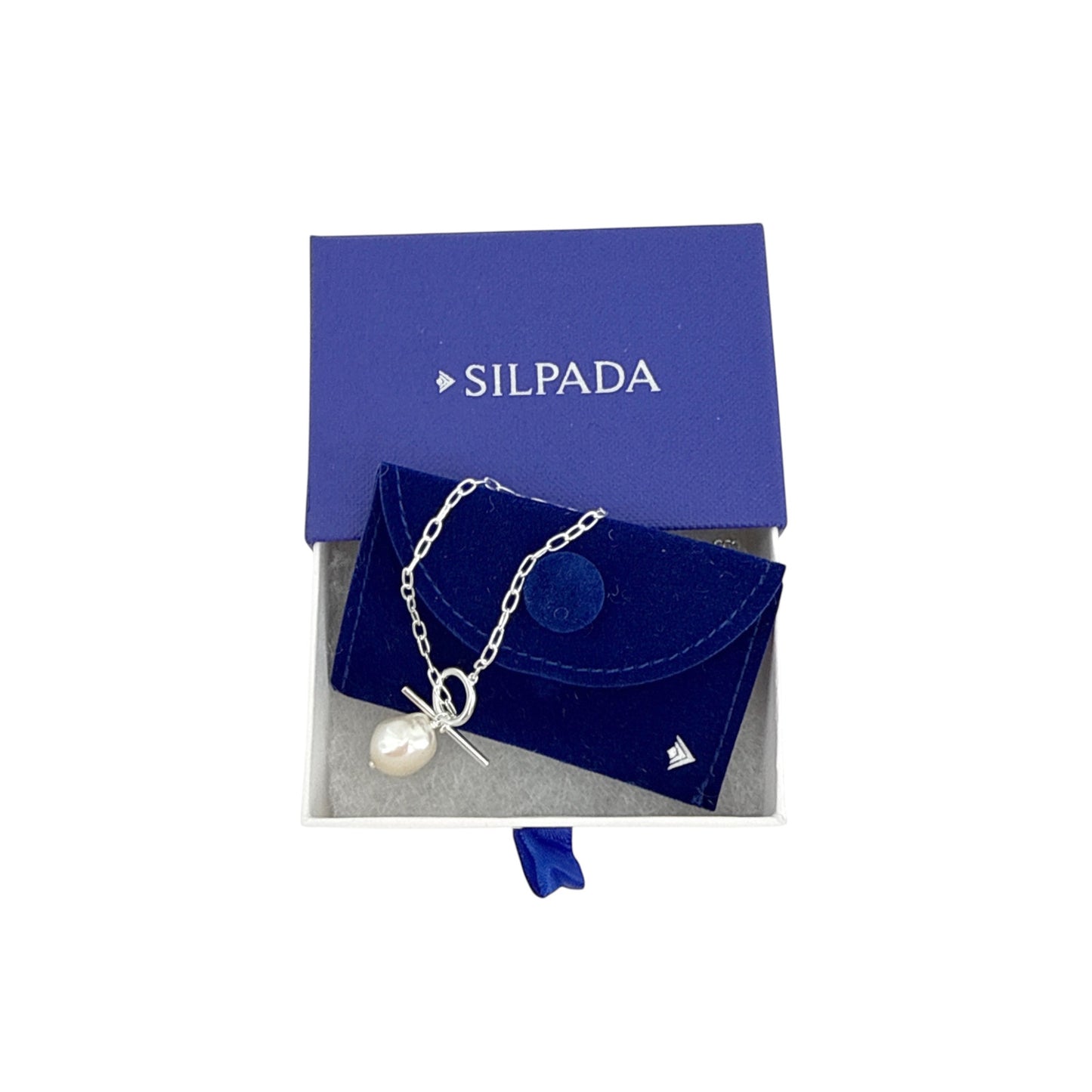 SILPADA Center Attention Silver Freshwater Pearl Necklace