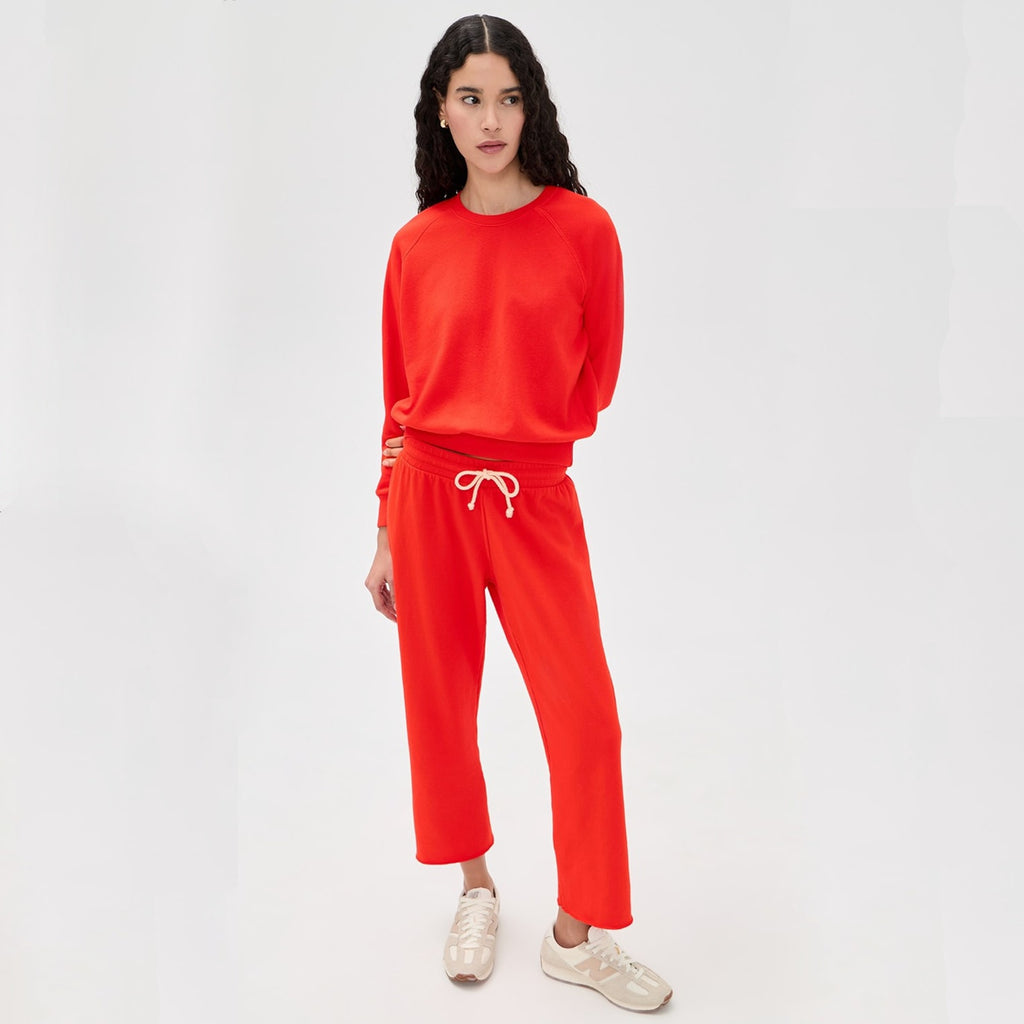 PERFECTWHITETEE Jamaica Beach Fleece Sweatpants in Tomato S perfectwhitetee