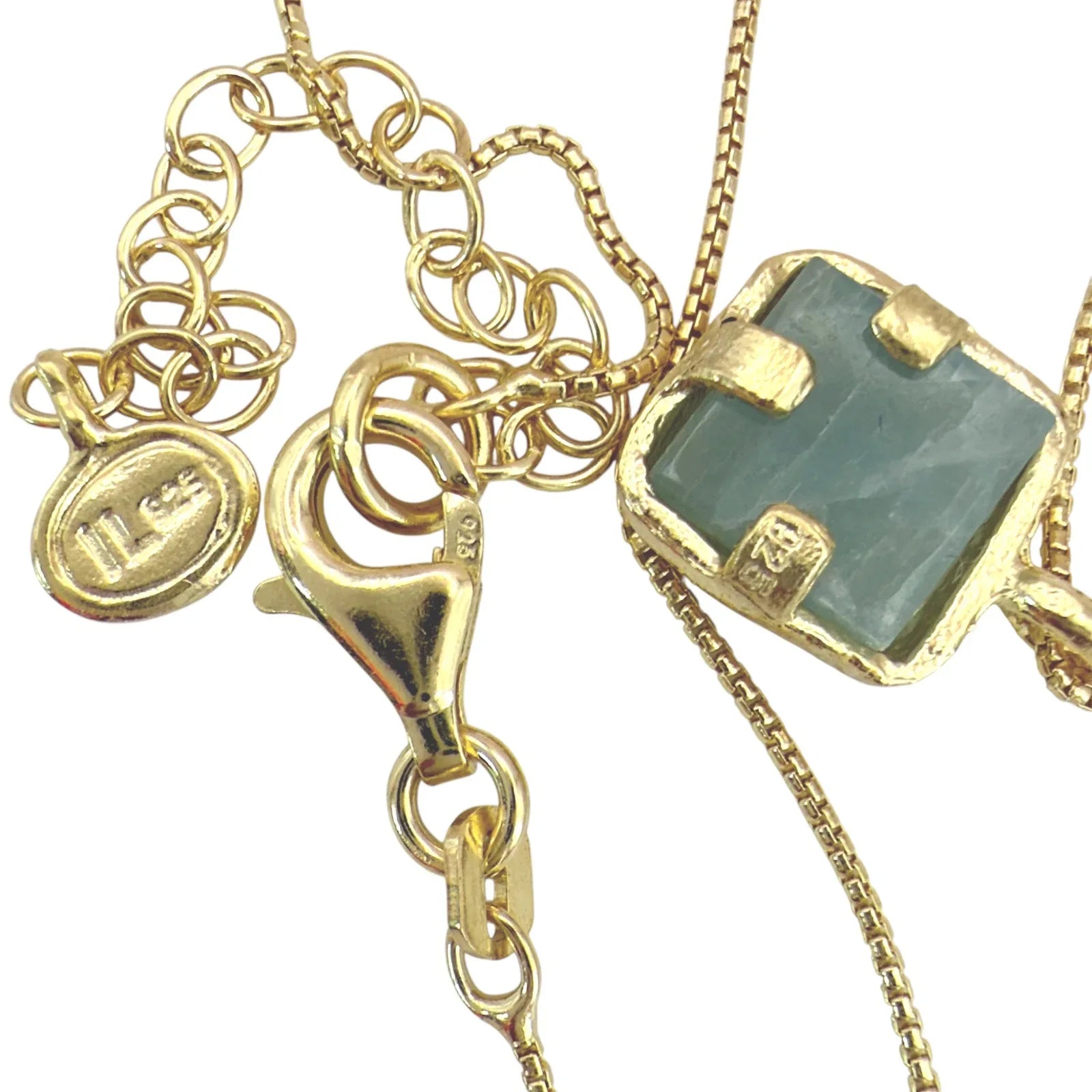 SILPADA Mediterra Natural Aquamarine Necklace in 14K Gold-Plated Sterling Silver - flyKAMP