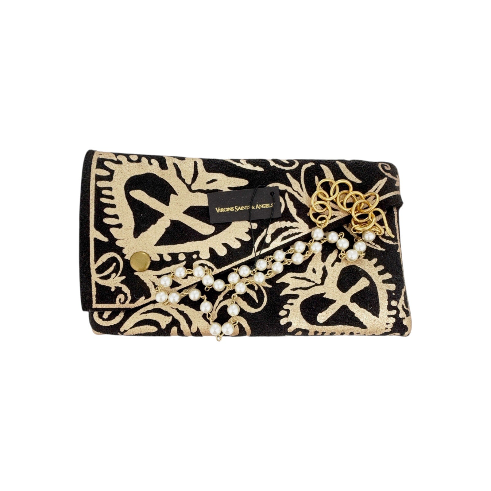 VIRGINS SAINTS & ANGELS VSA Iconic Cream Pearl Choker in Gold Virgins Saints & Angels