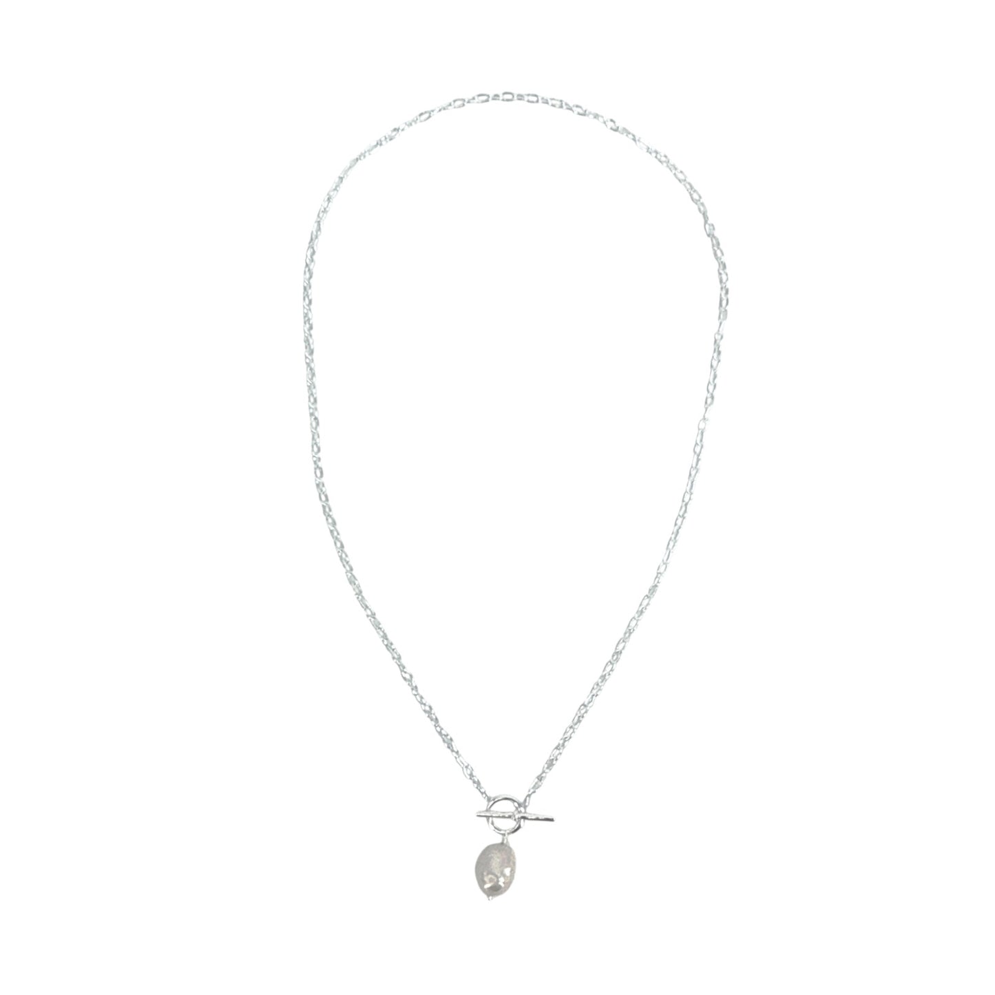 SILPADA Center Attention Silver Freshwater Pearl Necklace