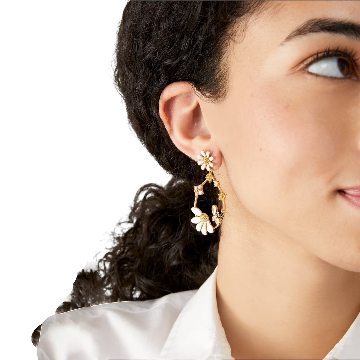 KATE SPADE New York Dazzling Daisies Statement Hoops