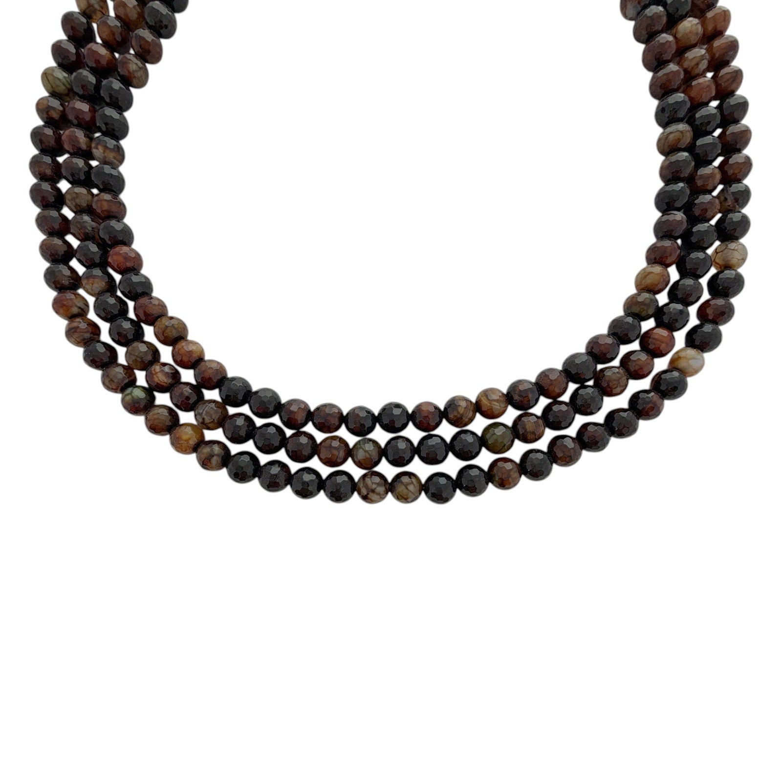 NECKLACE Triple-strand Faceted Gemstone None and/or Unknown