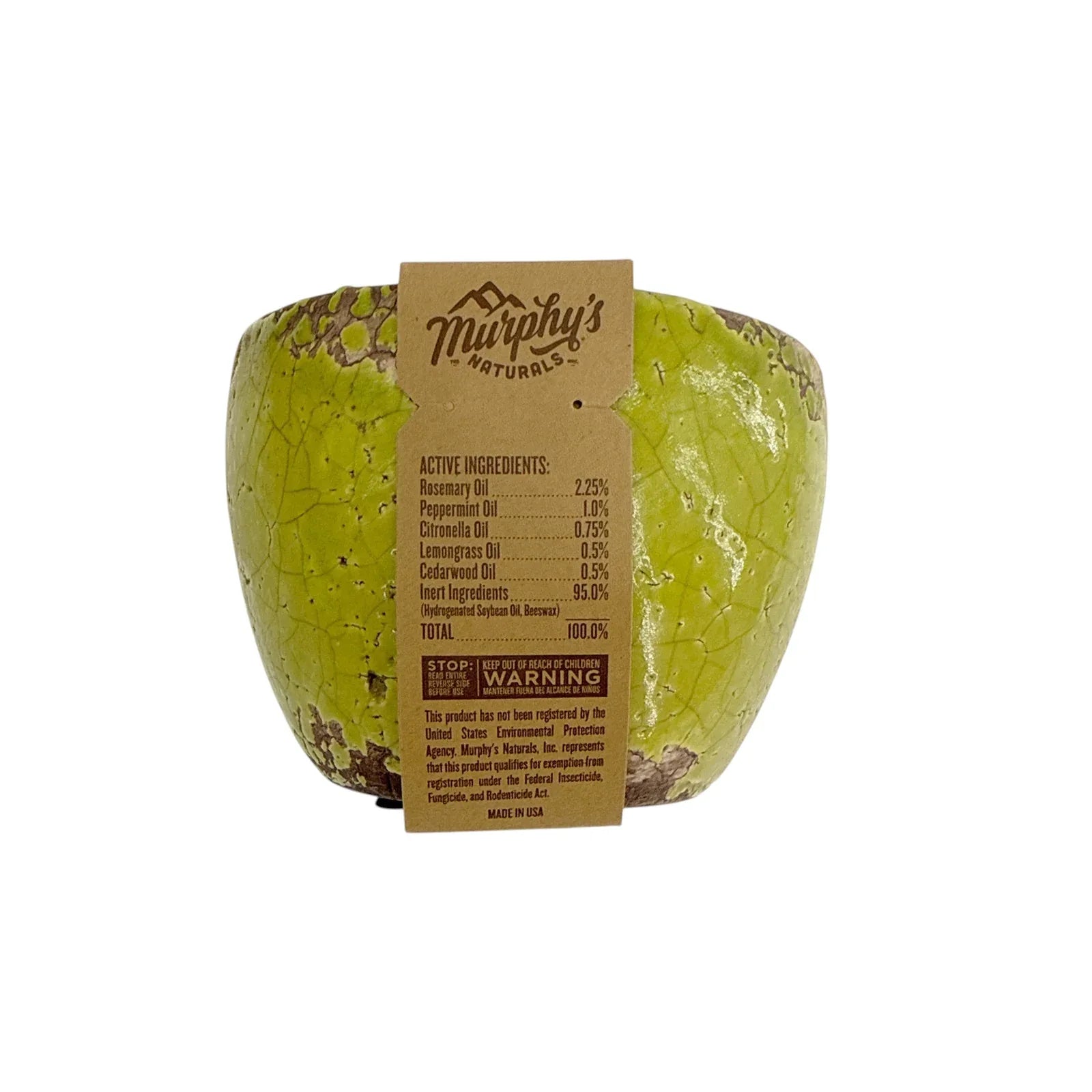 MURPHY's Naturals Mosquito Repellent Ceramic Garden Candle in Green - flyKAMP