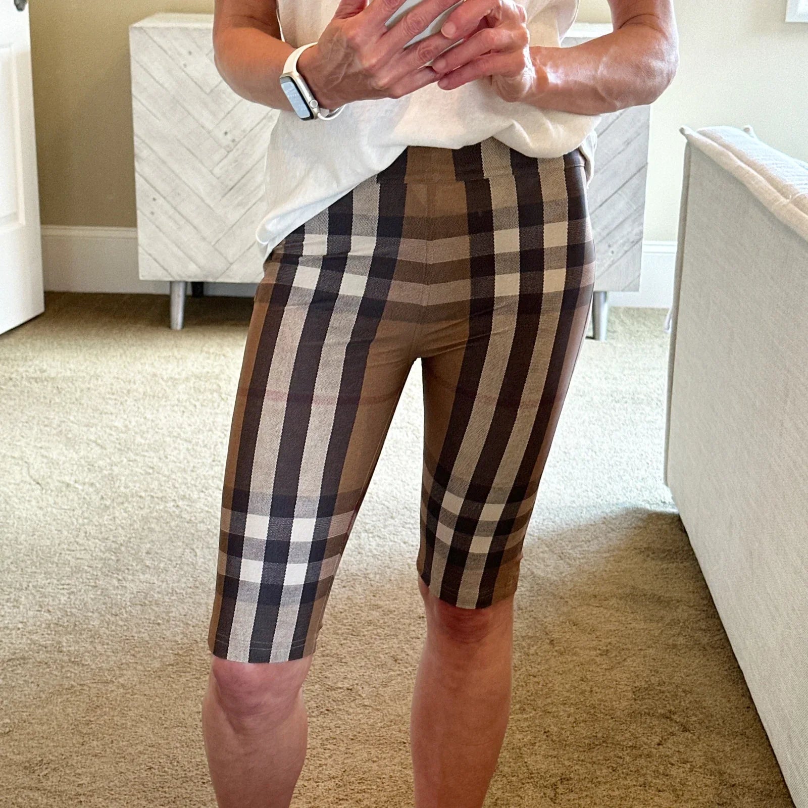 BURBERRY Andrea Check Biker Short XS - flyKAMP