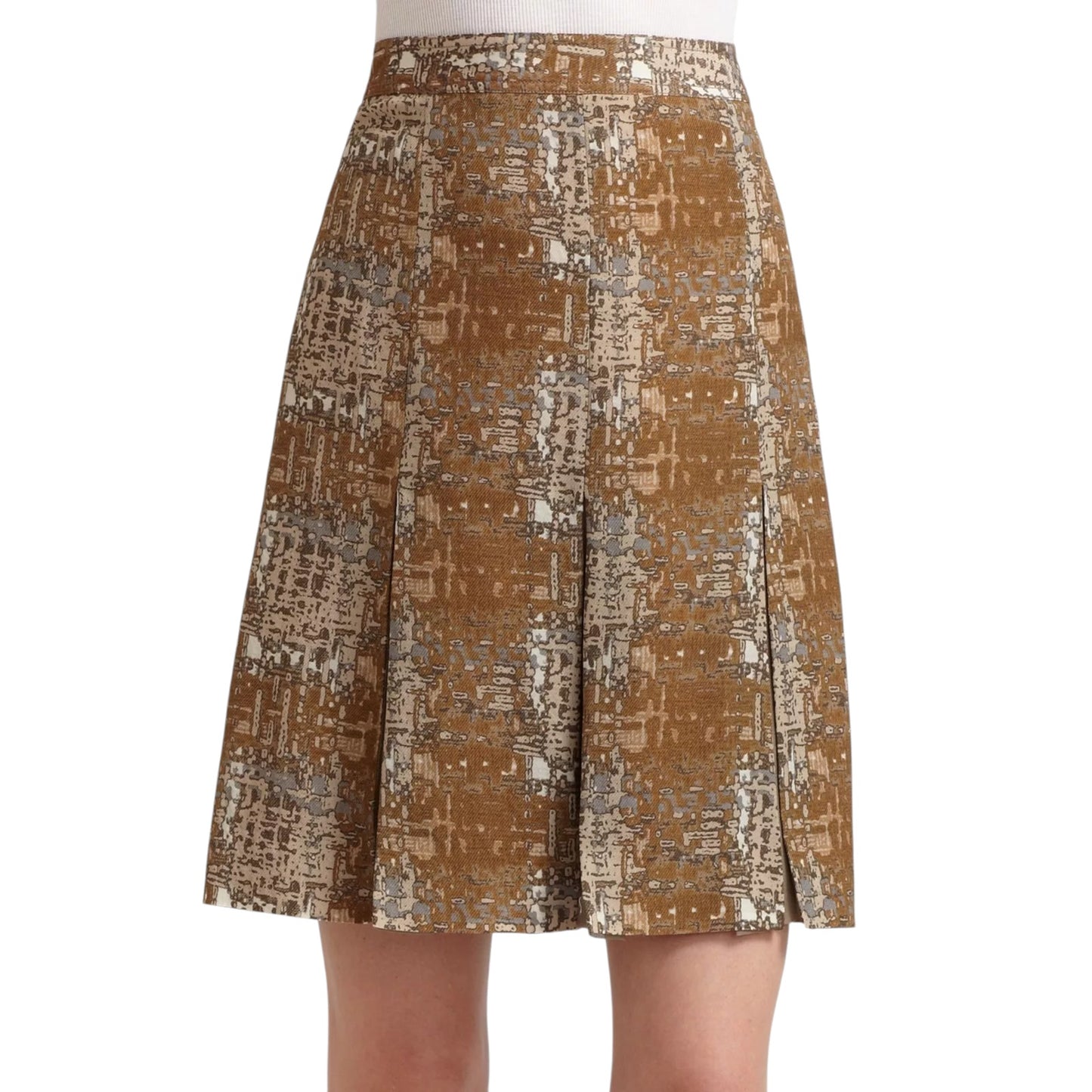 TORY BURCH Hull Skirt Brown Blackwatch 2|XS