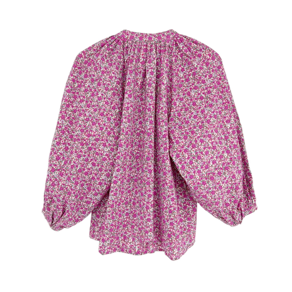 MAJE Floral Print Broderie Anglaise Cotton Blouse 1|S Maje
