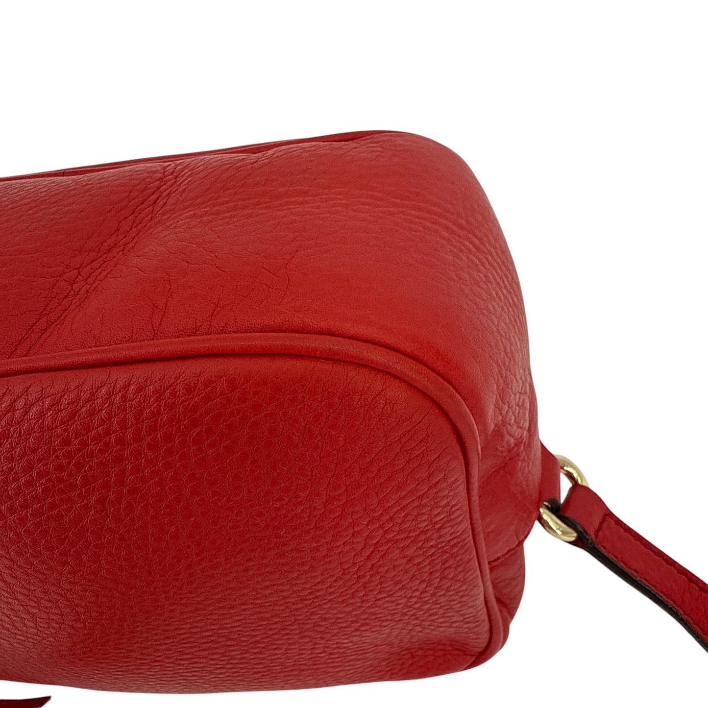 GUCCI Soho Disco Leather Bag in Red