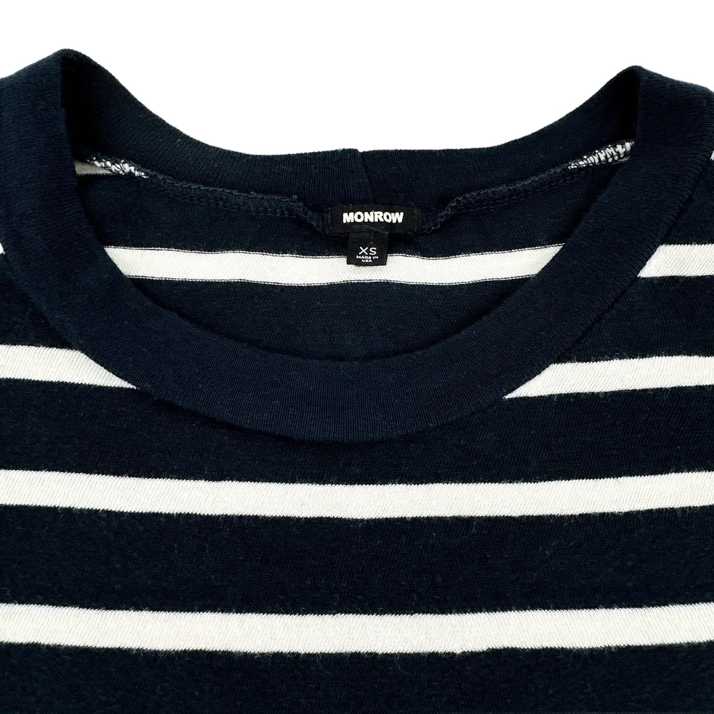 MONROW Stripe Tee in Navy & Cream XS - flyKAMP