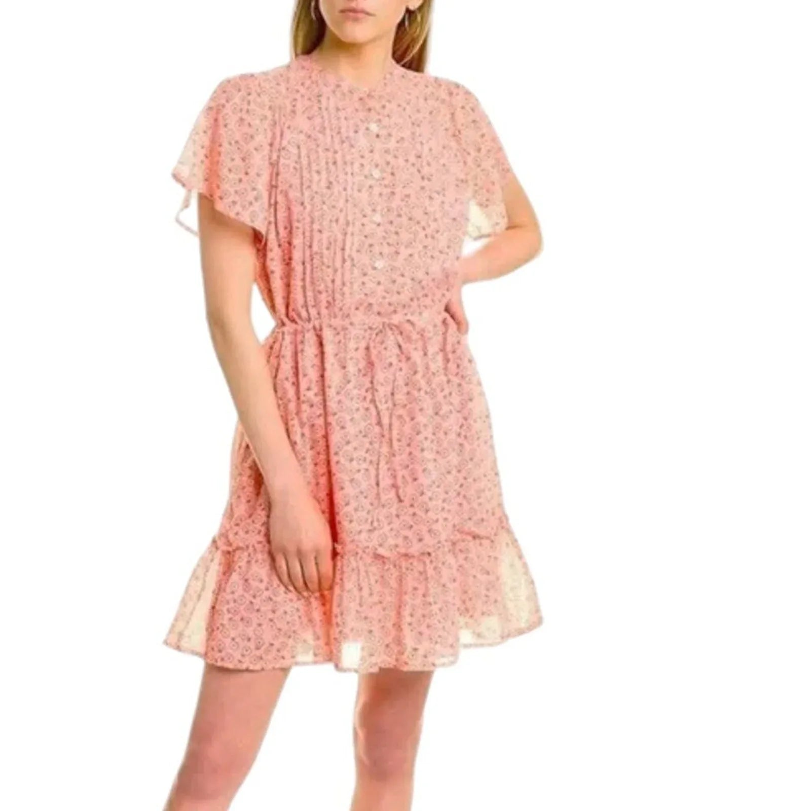 BANJANAN Rhonda Dress Scattered Daisy Orchid Pink S - flyKAMP