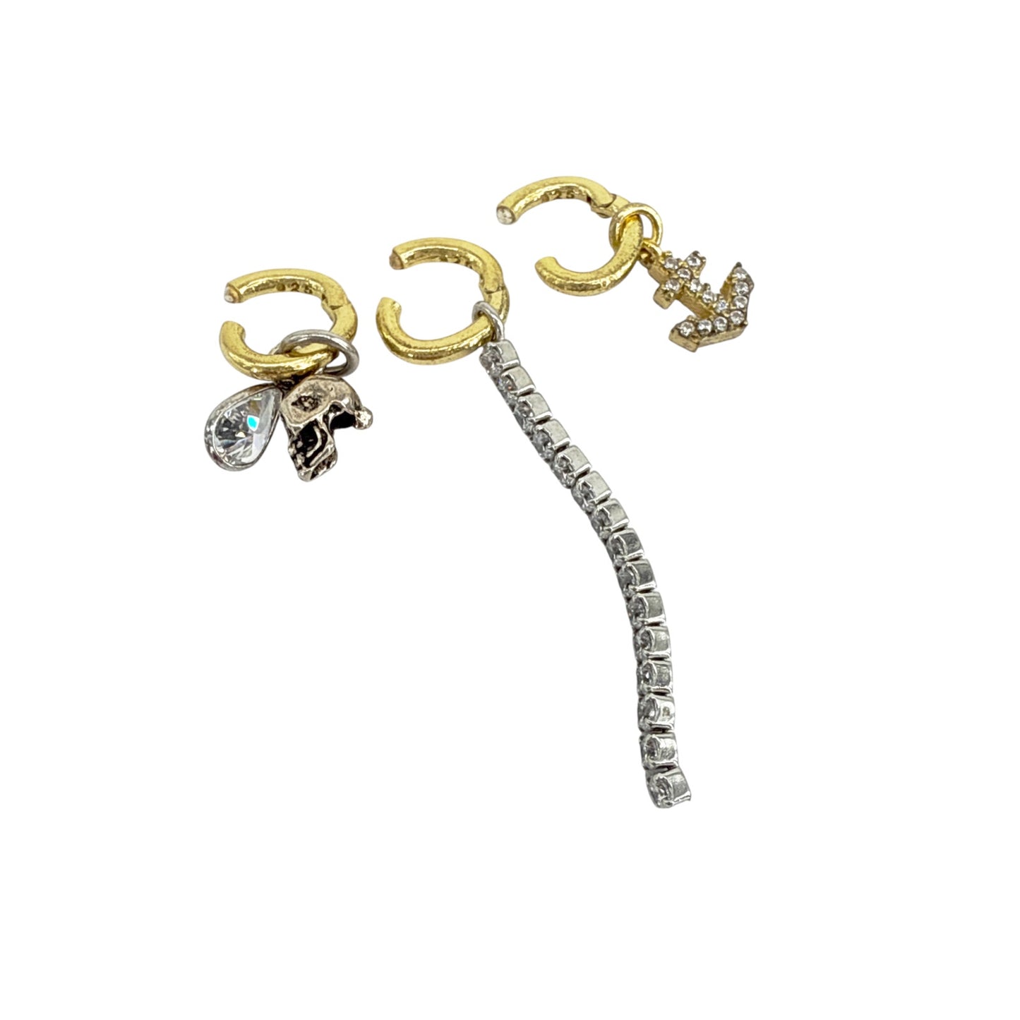 MAISON IREM x ANTHROPOLOGIE Juan Attachable Charms Set of 3 Silver & Gold