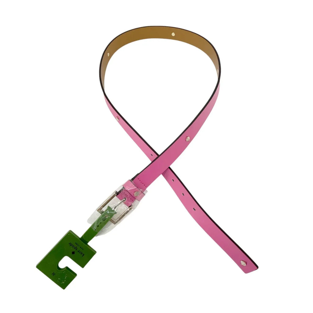 KATE SPADE New York Spade Belt in Rhododendron Grove / Pale Gold M - flyKAMP