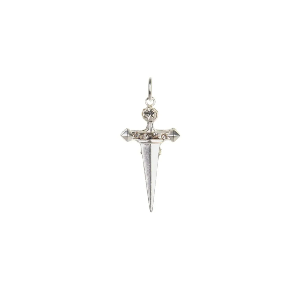 VIRGINS SAINTS & ANGELS VSA Dagger Cross Charm in Silver - flyKAMP