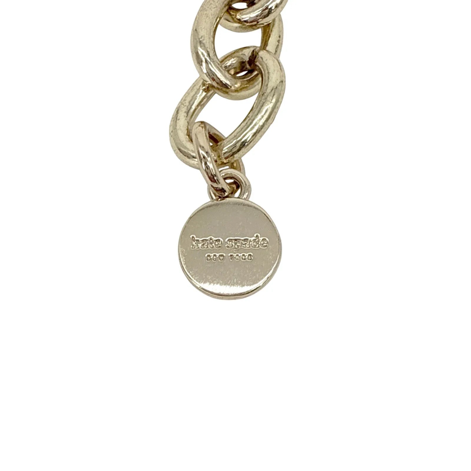 KATE SPADE New York Lock & Spade Chain Link Belt in Pink S/M - flyKAMP