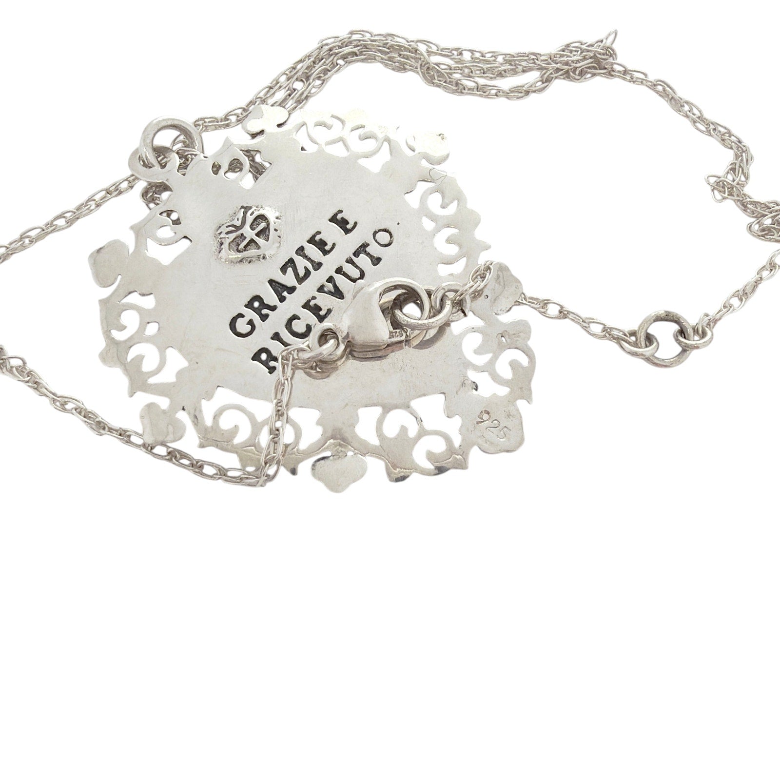 VIRGINS SAINTS & ANGELS VSA Grazie e Ricevuto Limited Edition SS Charm Necklace Virgins Saints & Angels