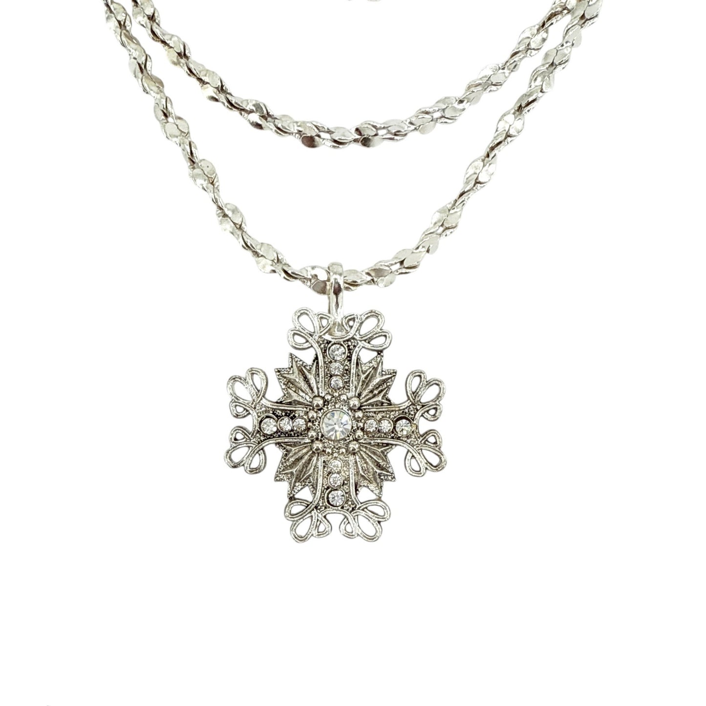 VIRGINS SAINTS & ANGELS VSA Love Chain Necklace with Electra Medallion in Silver