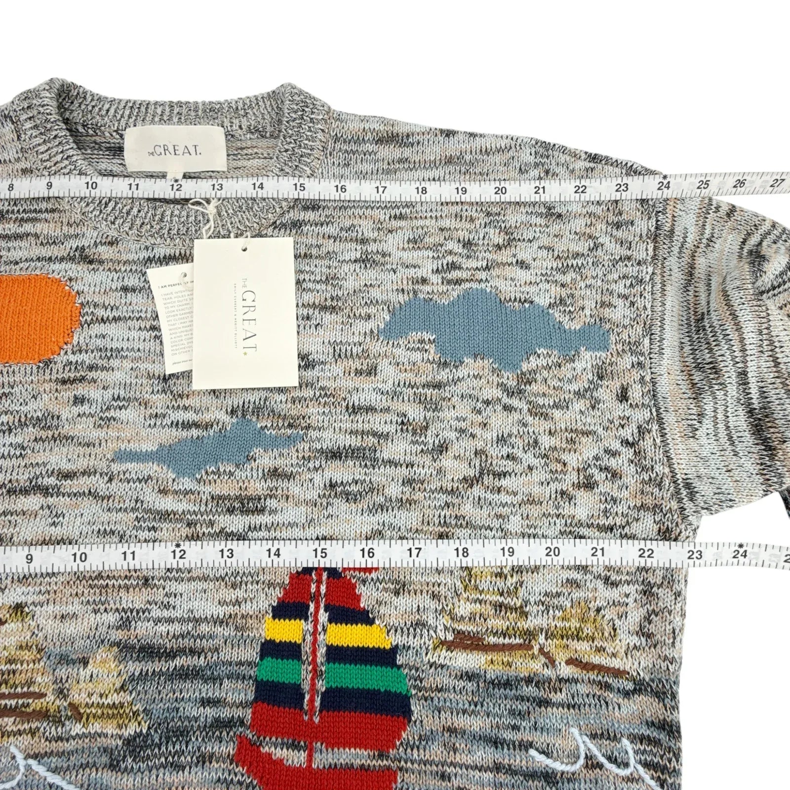 THE GREAT. The Boating Pullover. Sea Breeze Multi 0|XS - flyKAMP