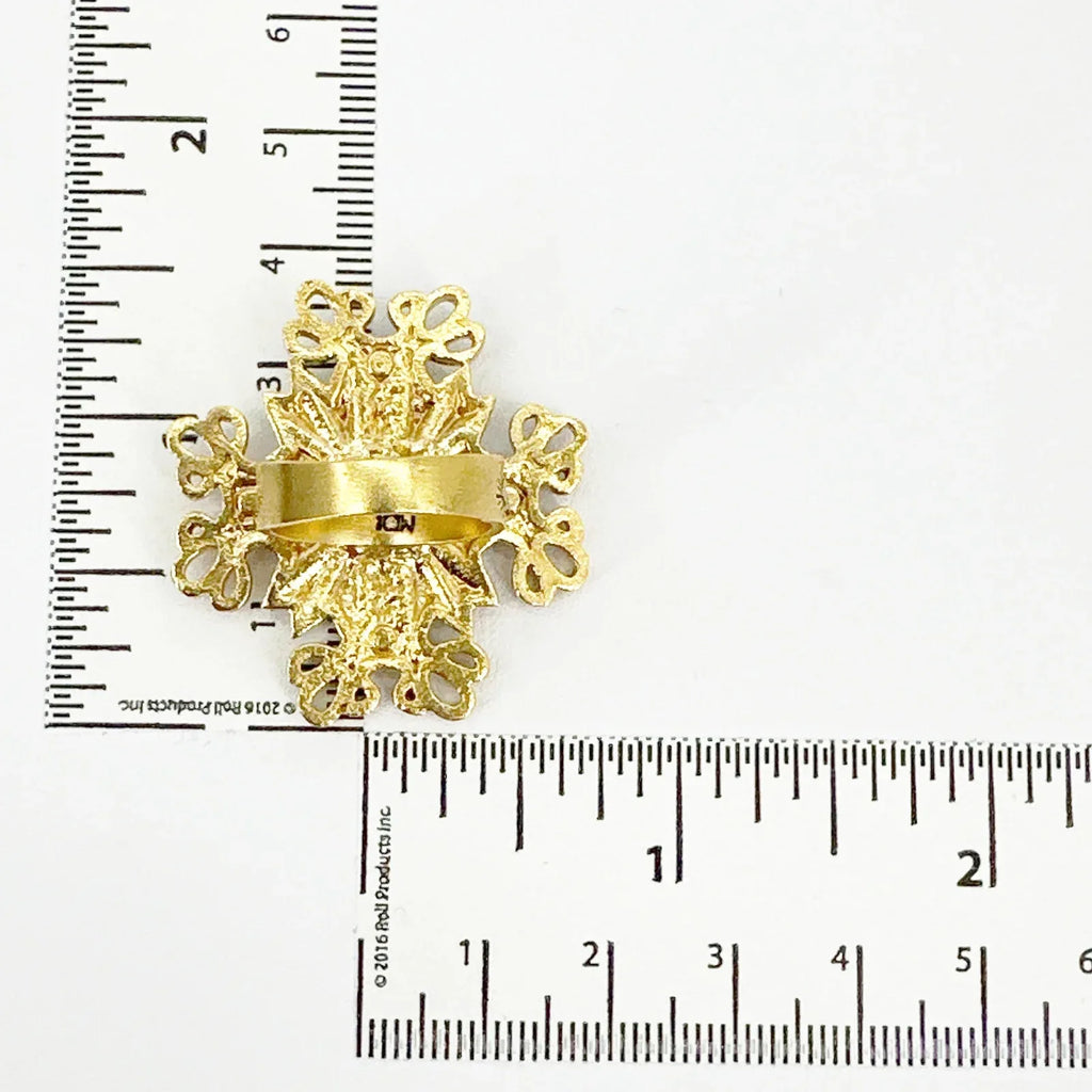 VIRGINS SAINTS & ANGELS VSA Electra Cross Ring in Gold Size 6 - flyKAMP