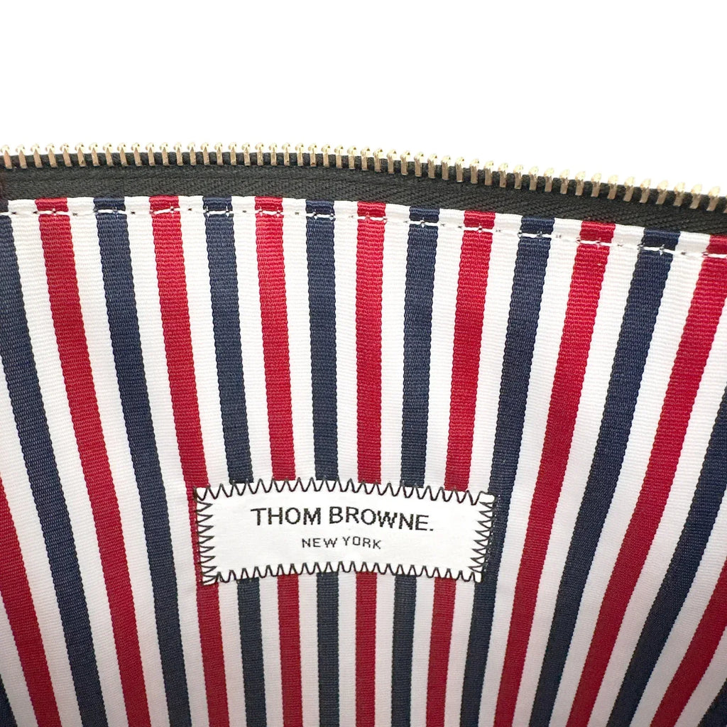 THOM BROWNE Mini Pebble Grain Gusset Folio - flyKAMP