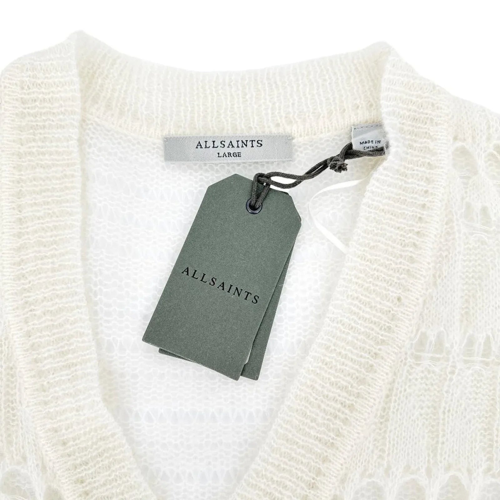 ALLSAINTS Cole Open Knit Cropped Cardigan L - flyKAMP