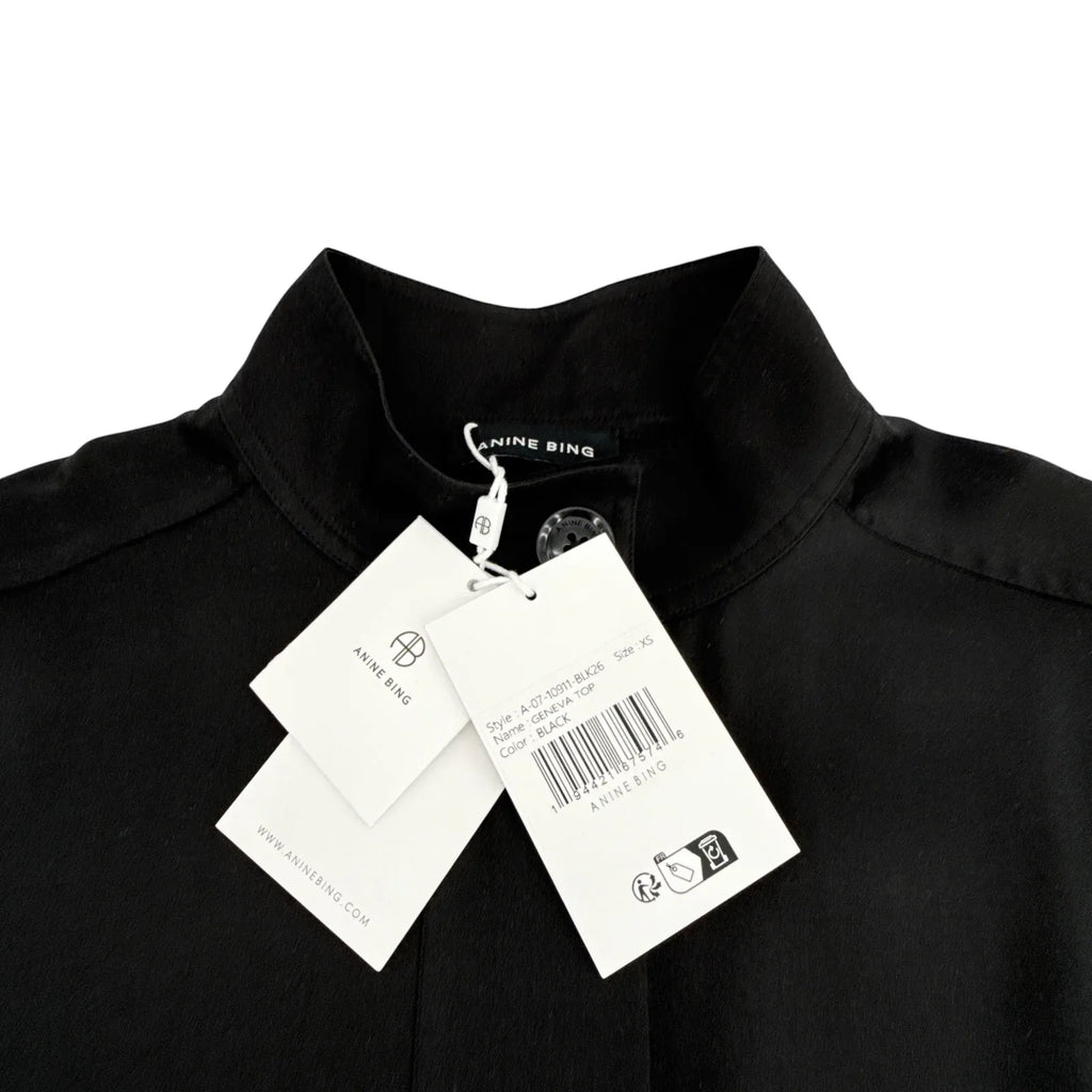 ANINE BING Geneva Top in Black in XS - flyKAMP
