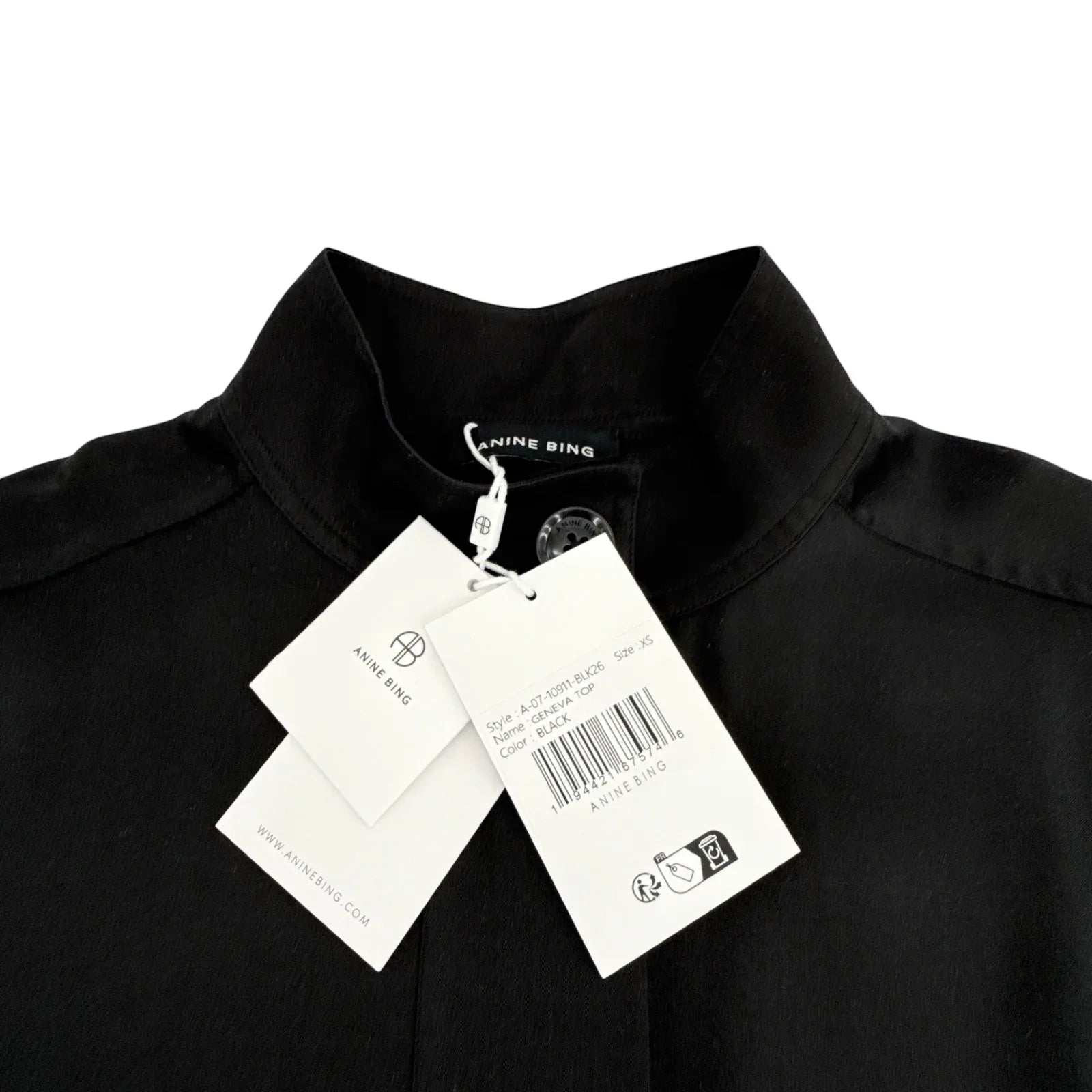 ANINE BING Geneva Top in Black in XS - flyKAMP