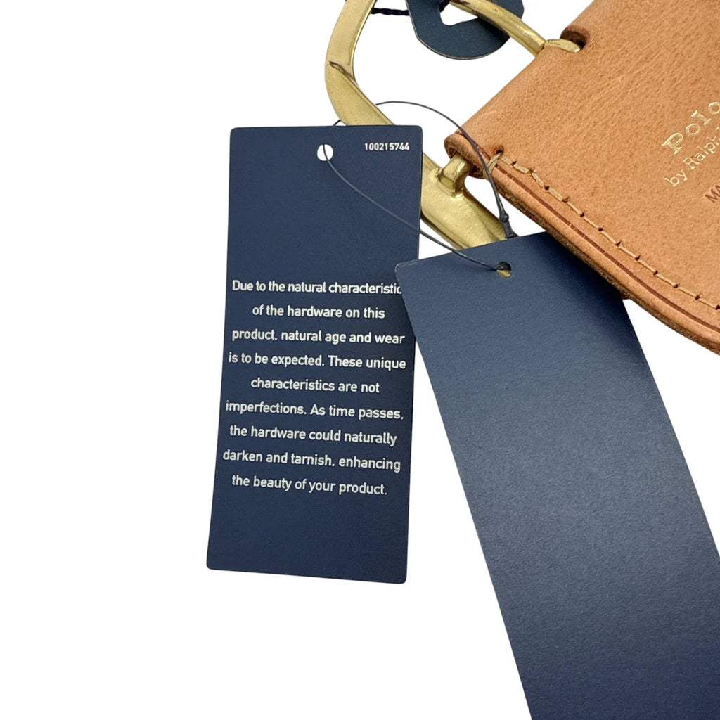 POLO RALPH LAUREN Double-Braided Leather Belt Natural S - flyKAMP
