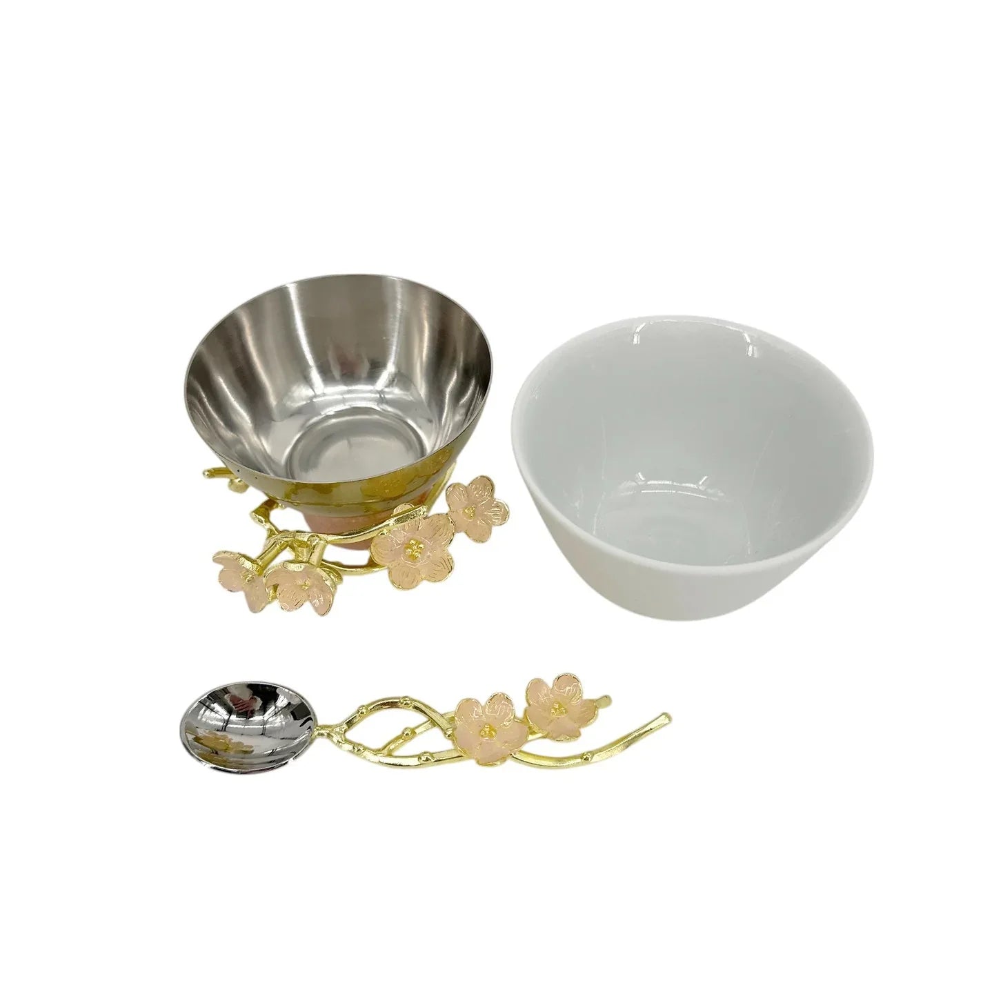 MICHAEL ARAM Cherry Blossom Porcelain Small Bowl with Spoon - flyKAMP