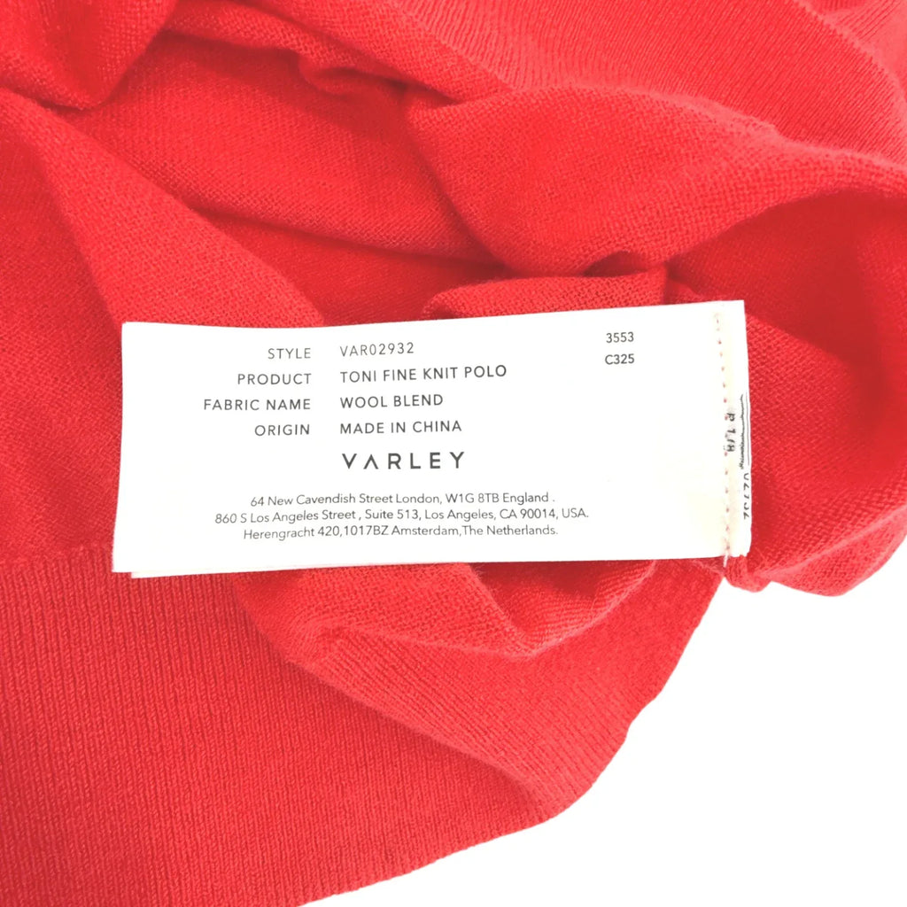 VARLEY Toni Polo Knit Tee in Poinsettia S - flyKAMP