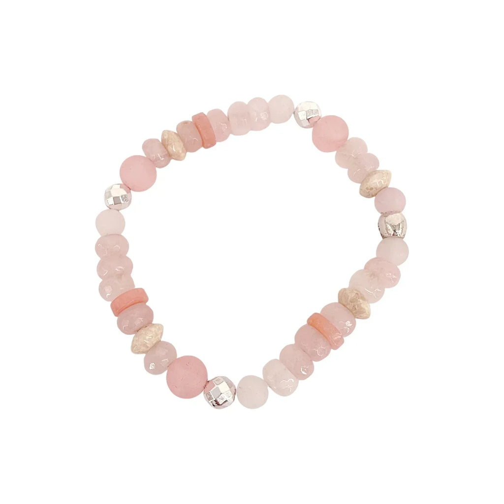 SILPADA Pink Coast Silver Mixed Stones Beaded Bracelet - flyKAMP