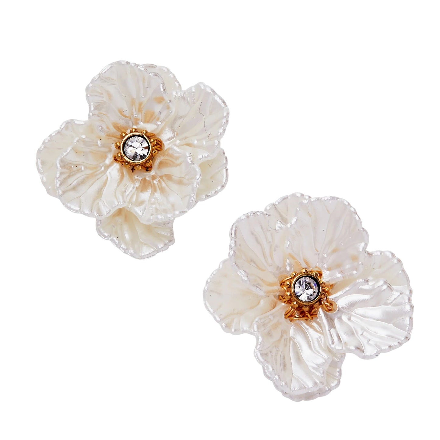 ALEX+ANI New York Botanical Garden Poppy Statement Earrings