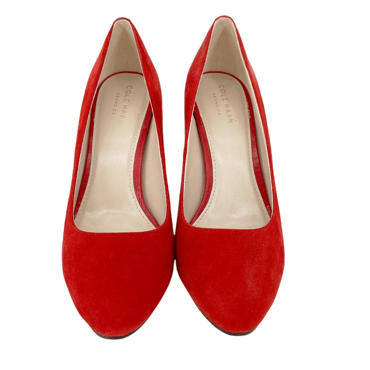 COLE HAAN Grand.OS Suede Pump in Red 6.5