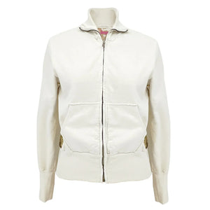 PRIMP Sequin Zip Sweatshirt in Cream & Gold S