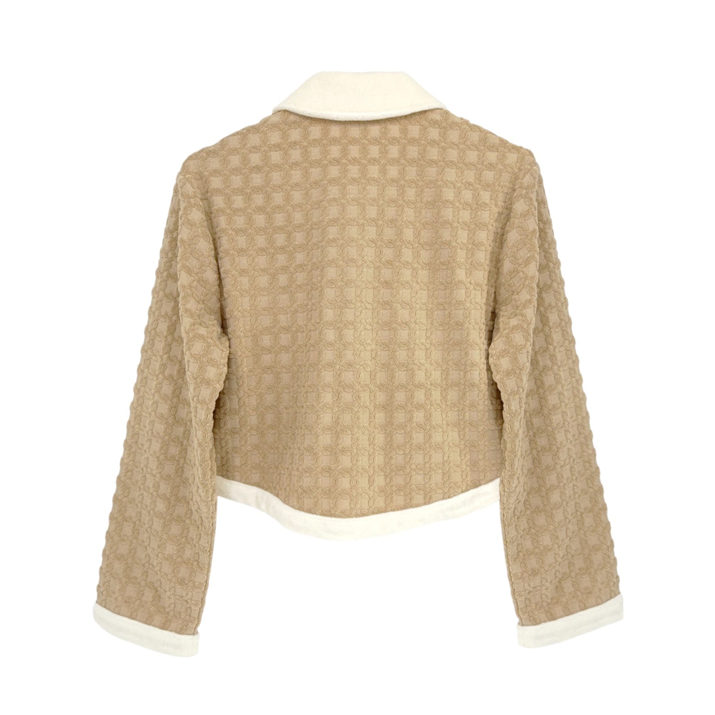 VERONICA BEARD Zariah Cropped Cardigan in Stone Khaki S