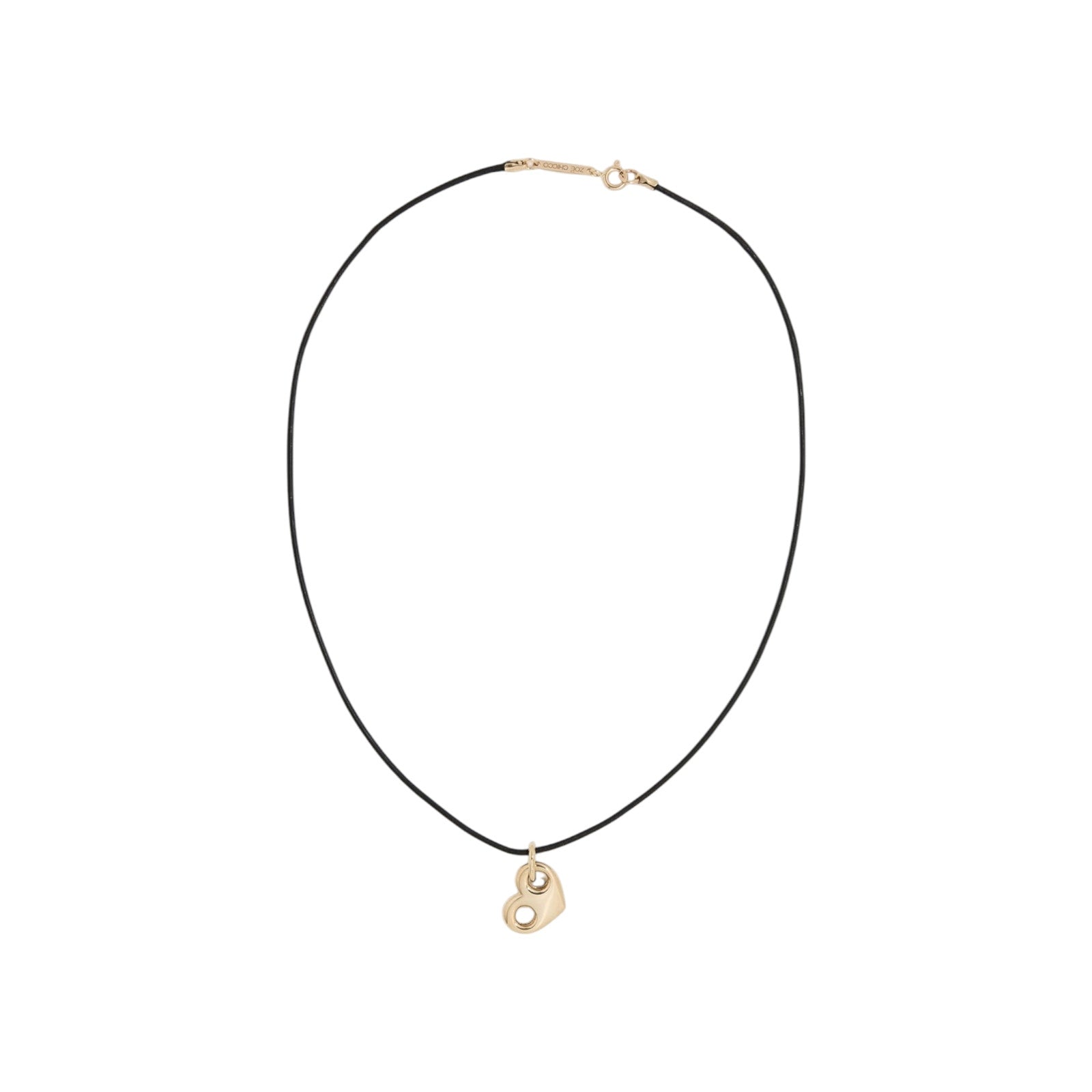ZOE CHICCO 14k Gold Large Mariner Heart Leather Cord Necklace Zoe Chicco