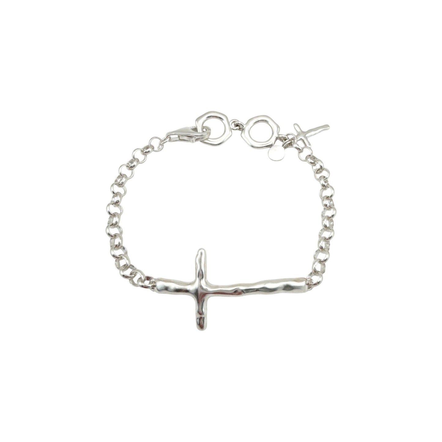 SILPADA 'In Good Faith' Cross Bracelet in Sterling Silver