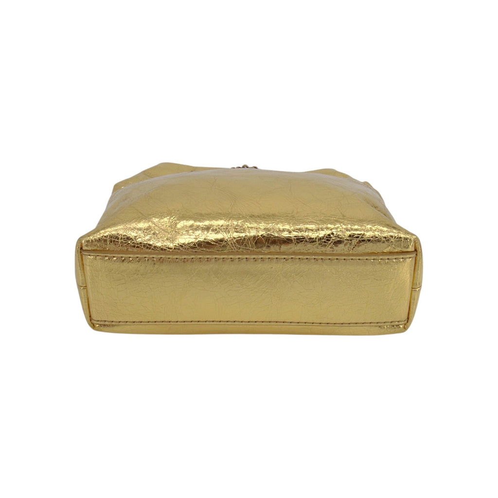 VERONICA BEARD Small Slouch Leather Shoulder Bag in Gold Veronica Beard