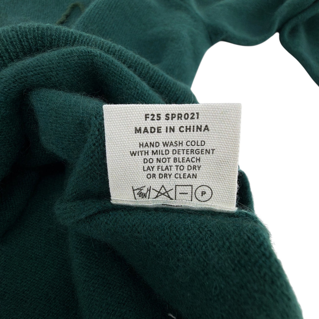LINGUA FRANCA Do Not Disturb Cashmere Crewneck Sweater in Hunter M LINGUA FRANCA