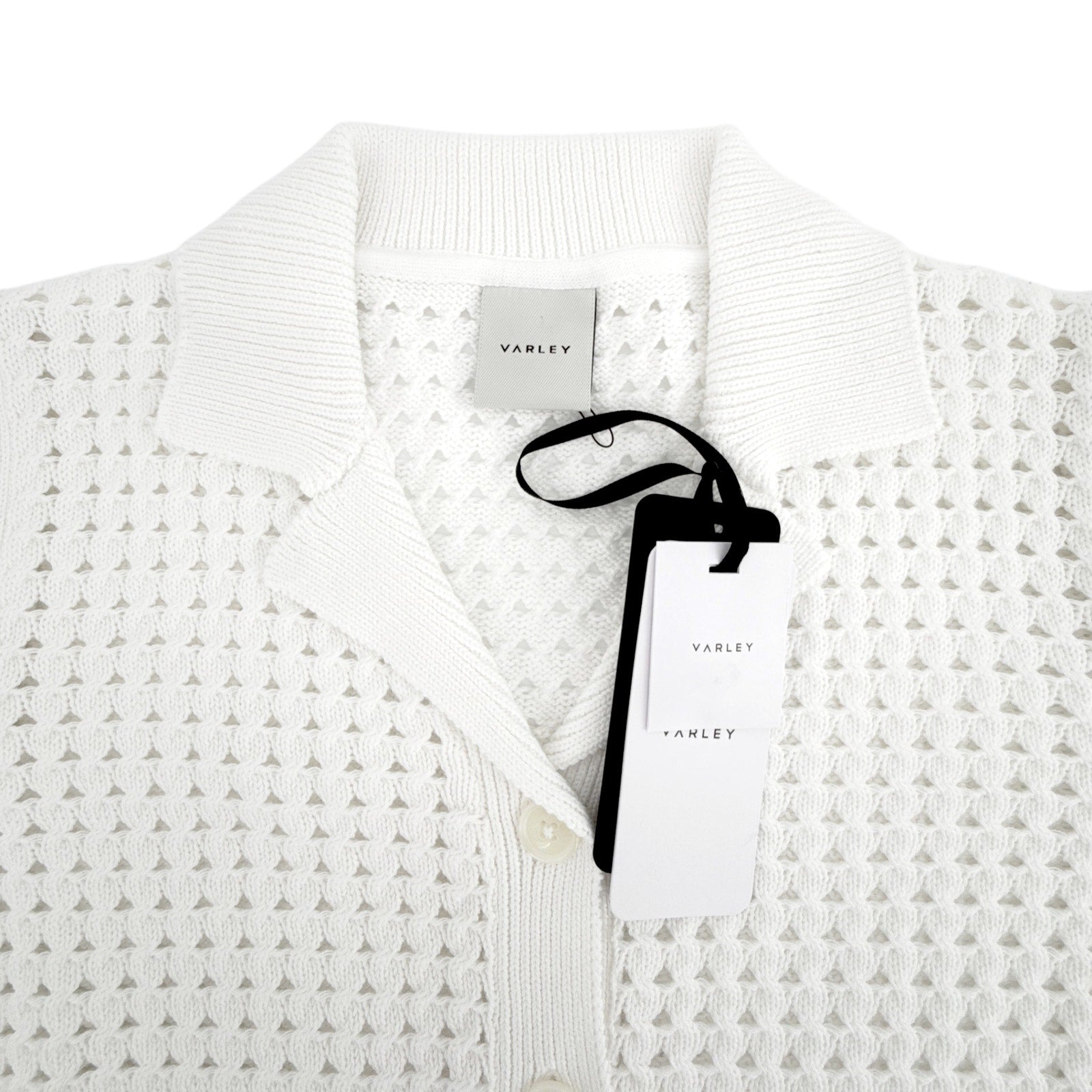 VARLEY Ellie Knit Shirt in White S Varley