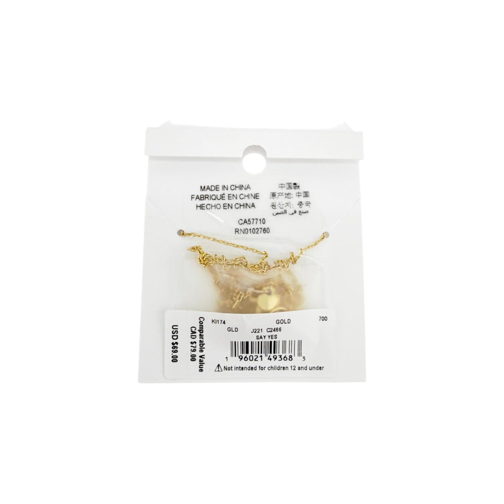 KATE SPADE New York Say Yes Love Pendant in Gold Kate Spade New York