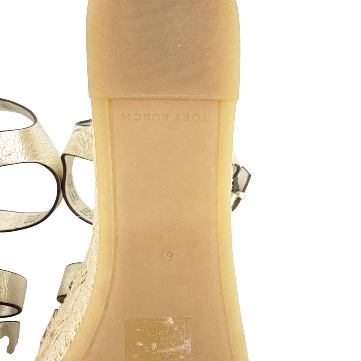 TORY BURCH Fisherman Espadrille Wedge in Spark Gold 6.5