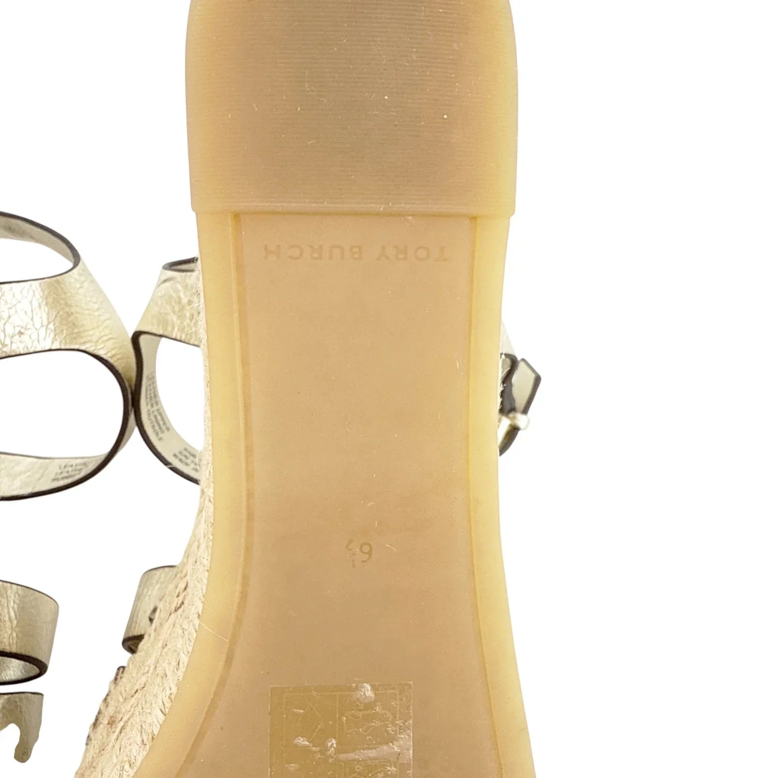 TORY BURCH Fisherman Espadrille Wedge in Spark Gold 6.5 - flyKAMP